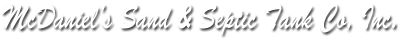 Mc Daniel's Sand & Septic Tank logo